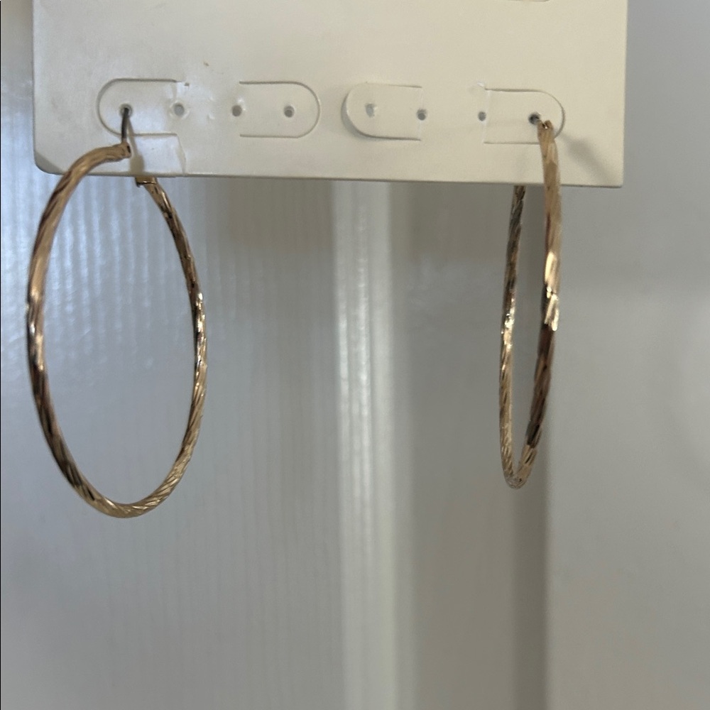NWOT Gold Hoop Earrings